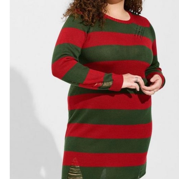 Torrid Nightmare on Elm Street Freddy Krueger Distressed Dress 1X 14 16 costume - Picture 1 of 2